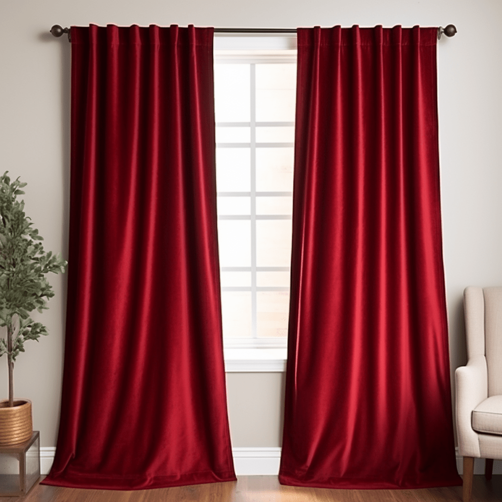 Red Curtains for Living Room - Custom Sizes & Blackout Level