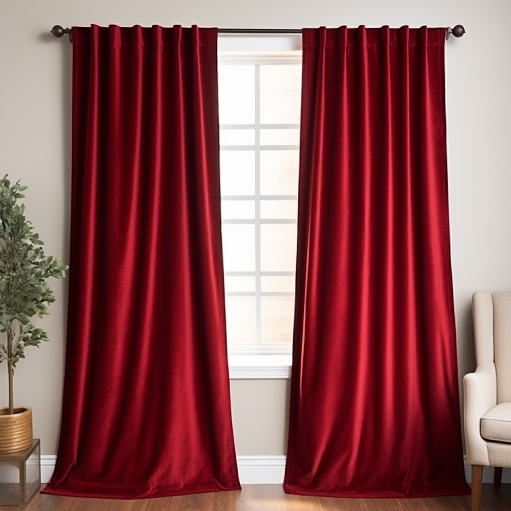 Red Curtains for Living Room