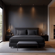 Black Washed Linen Deep Pocket Fitted Sheet