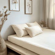 Cream Linen Fitted Sheet