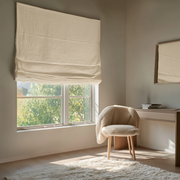 Cream Relaxed Blackout Roman Shades