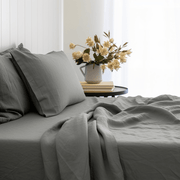 Dim Grey Linen Sheet Set