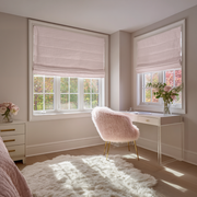 Dusty Pink Blackout Insulated Roman Shades