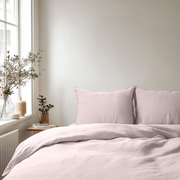 Dusty Pink Linen Duvet Cover Set