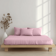 Dusty Rose Linen Fitted Sheet