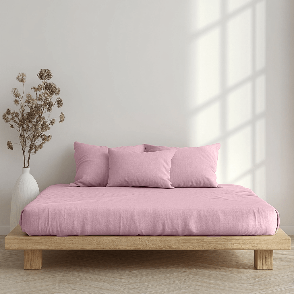 Dusty Rose Linen Fitted Sheet