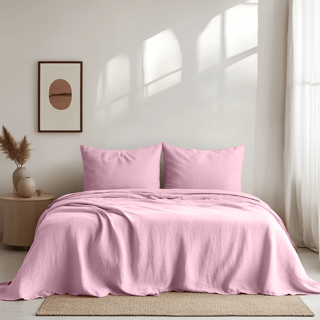 Dusty Rose Linen Sheet Set