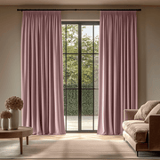 Dusty Rose Pencil Pleat Curtains