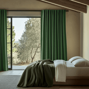 Forest Green Blackout Bedroom Curtains