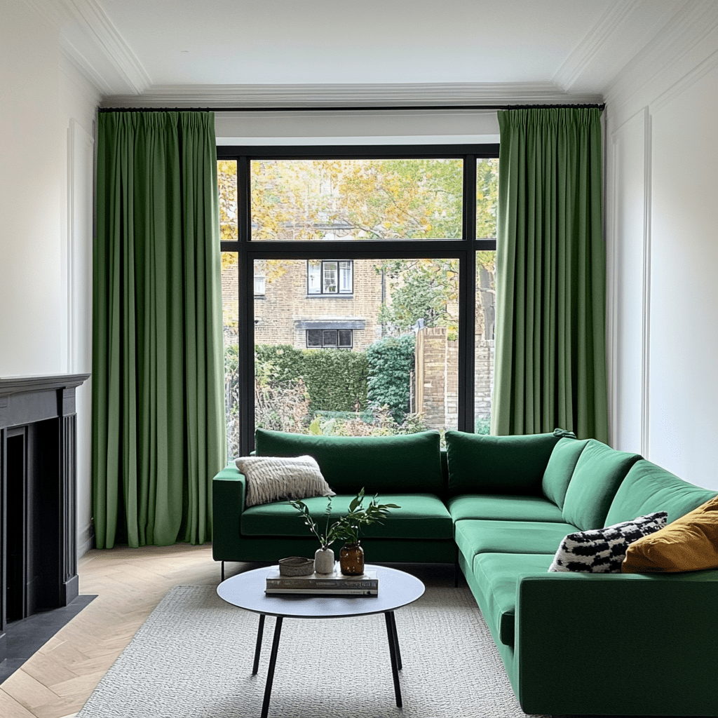 Forest Green Pencil Pleat Blackout Curtains
