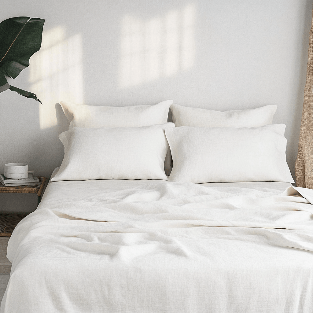 Loft Linen Flat Sheet in White