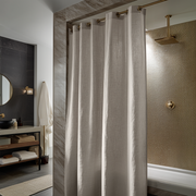 Natural Hookless Linen Shower Curtain
