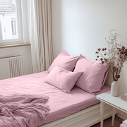 Dusty Rose Linen Fitted Sheet
