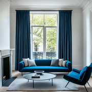 Peacock Linen Pencil Pleat Blackout Curtains