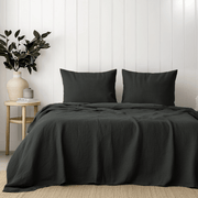 Charcoal Grey Linen Sheet Set