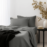 Dim Grey Linen Sheet Set