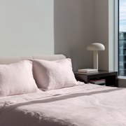 Dusty Pink Washed Linen Sheet Set