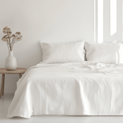 Heavy Weight Off-White Linen Sheet Set