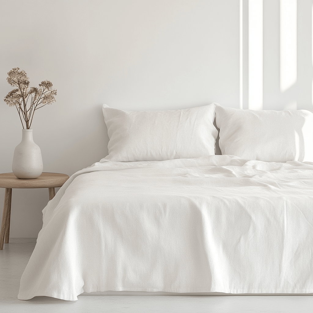 Heavy Weight Off-White Linen Sheet Set