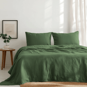 Forest Green Linen Sheet
