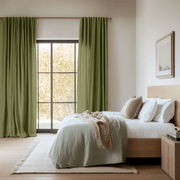 Moss Earthy Green Bedroom Curtains