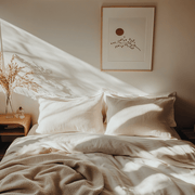 Off-White Washed Heavyweight Linen Duvet Cover Set