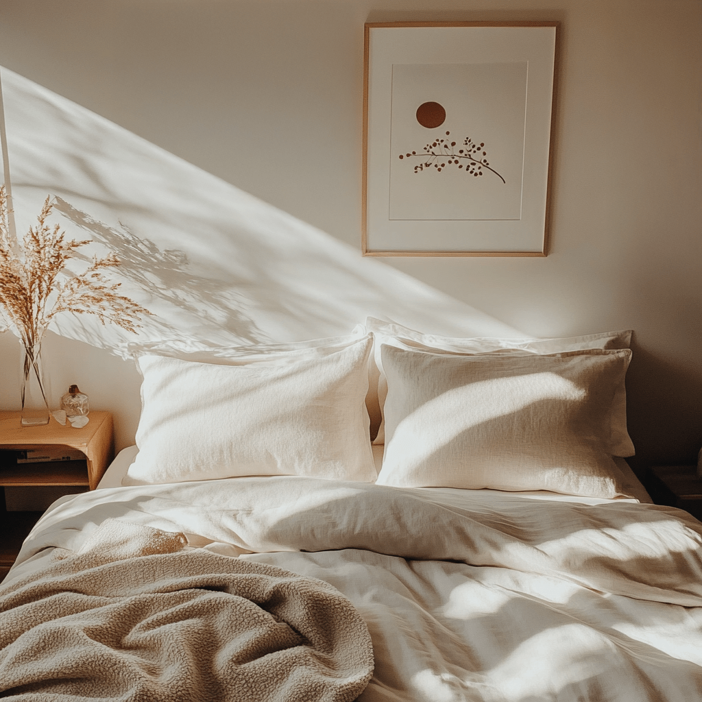 Off-White Washed Heavyweight Linen Duvet Cover Set