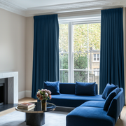 Peacock Linen Pencil Pleat Blackout Curtains