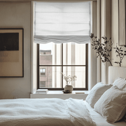 White Relaxed Roman Shade
