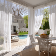 Off-White Sheer Rod Pocket Curtain