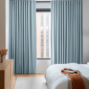 Sky Light Blue Bedroom Curtains