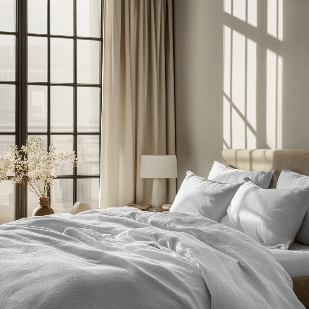 White Linen Duvet Cover Set