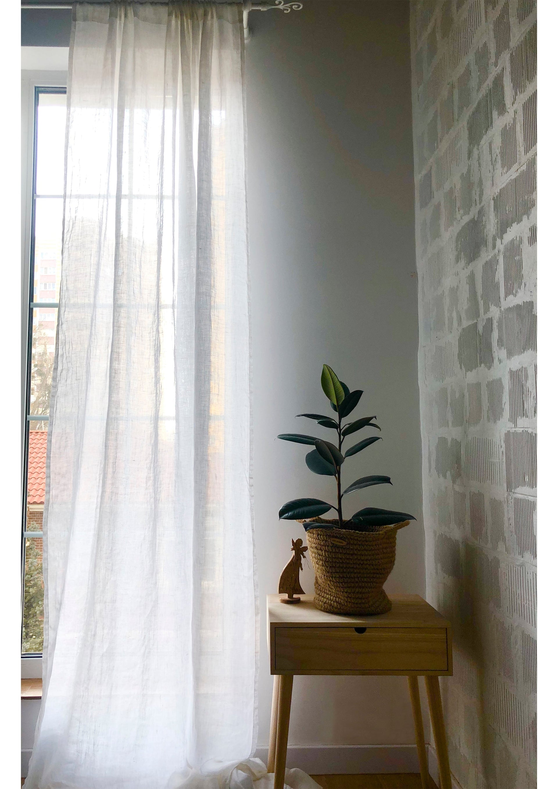 White Linen Sheer