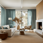 Aquamarine Blue S-fold Linen Curtain Panel - Suitable for Rings and Hooks or Tracks - Custom Sizes & Colors