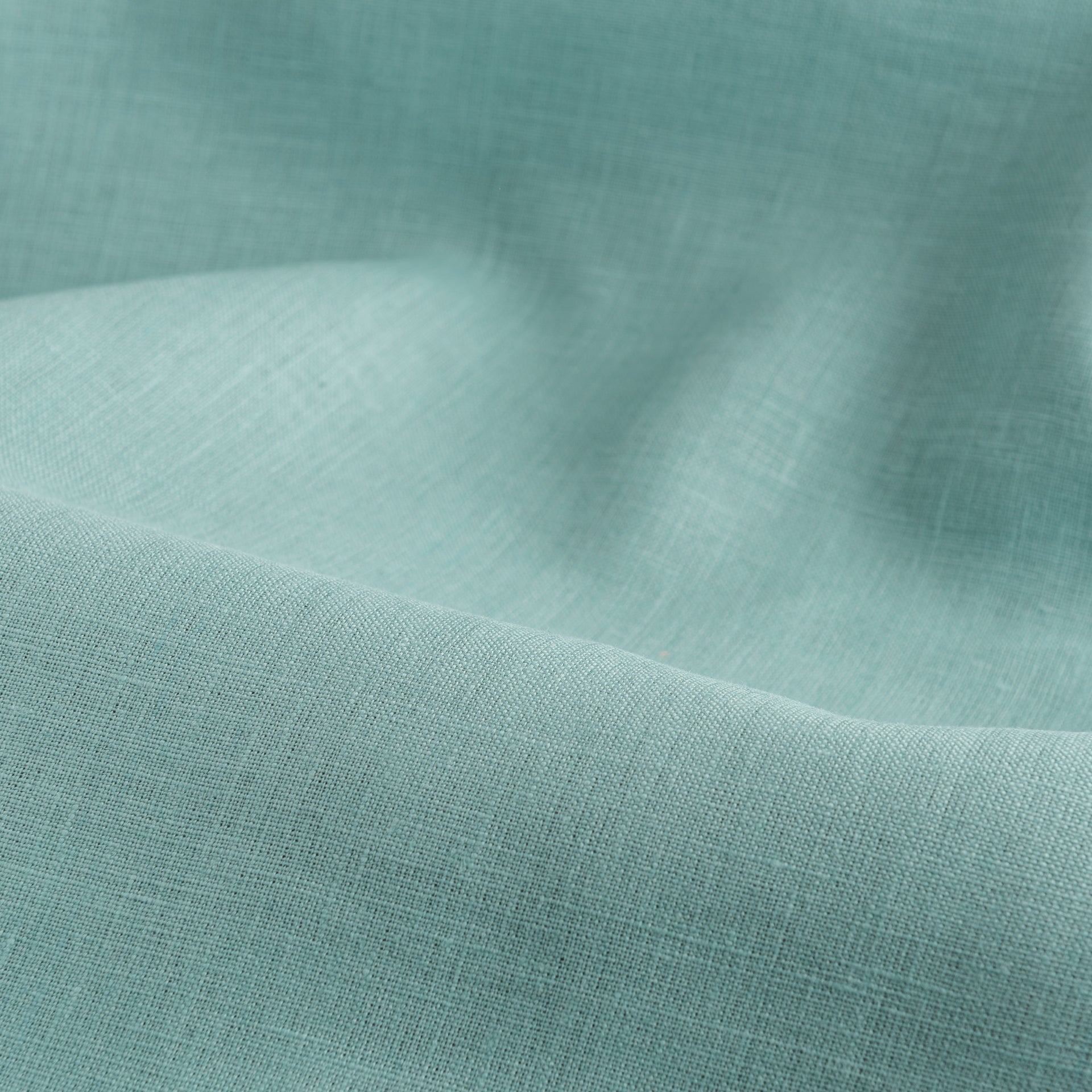 Aquamarine Linen Fabric by the Yard - 100% French Natural - Width 52”- 106”