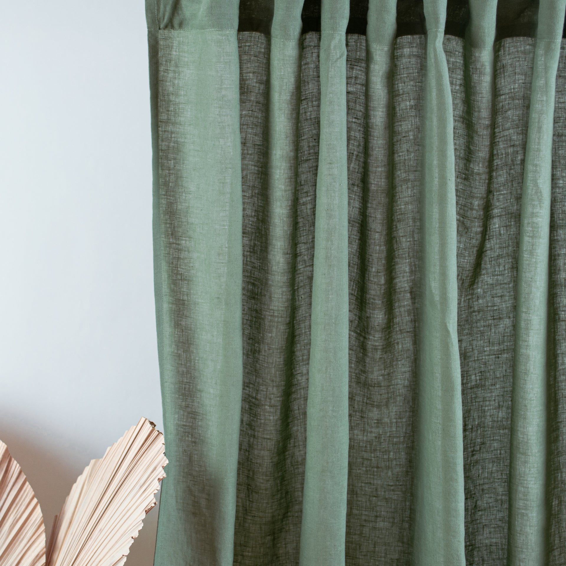 Asparagus Curtain with Back Tabs