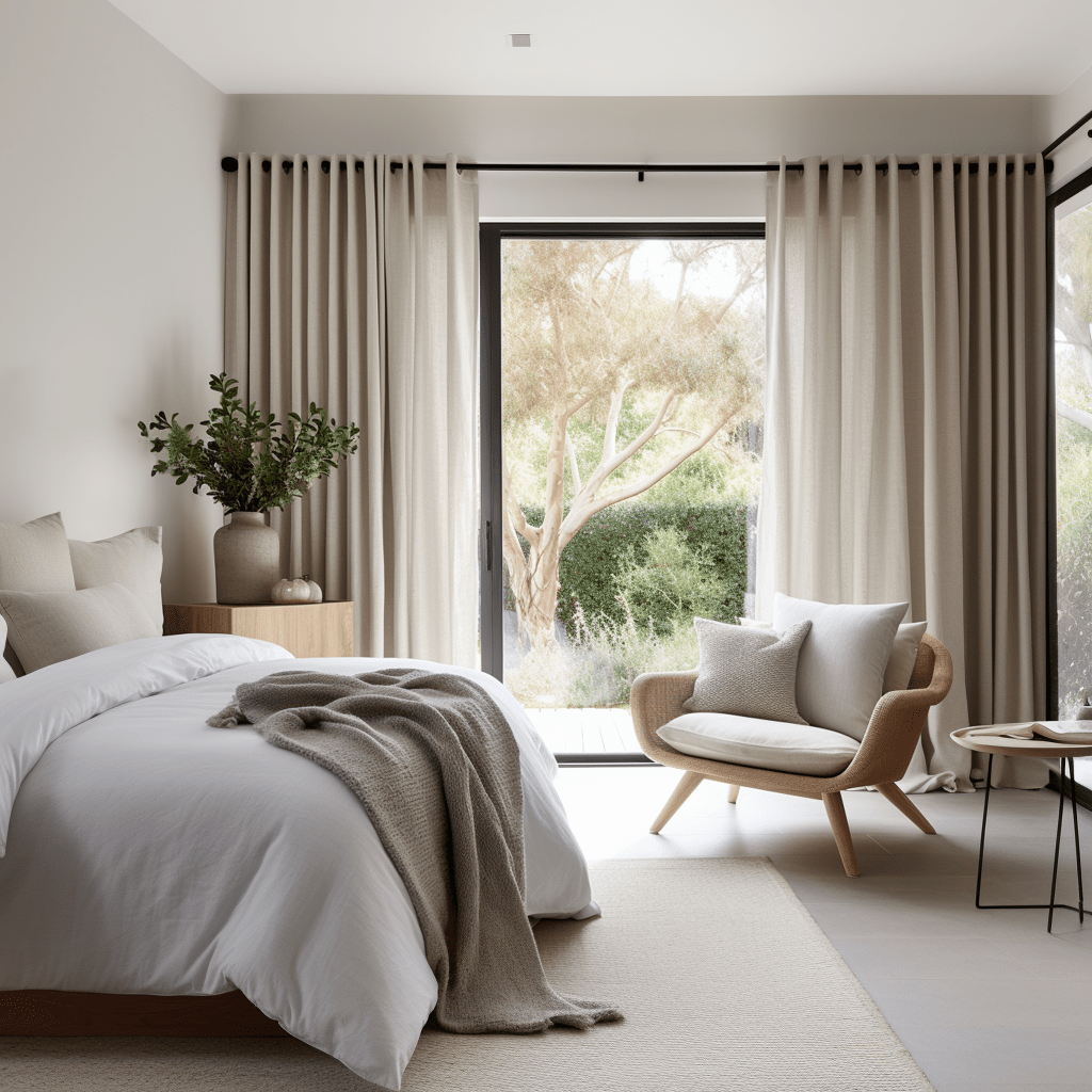 Bedroom Grommet Linen Curtain with Cotton Lining - Сustom Sizes and Colors - Linen Window Treatments - Eyelet Top Drapes