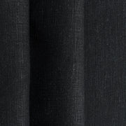 Black Linen Fabric by the Yard - 100% French Natural - Width 52”- 106”