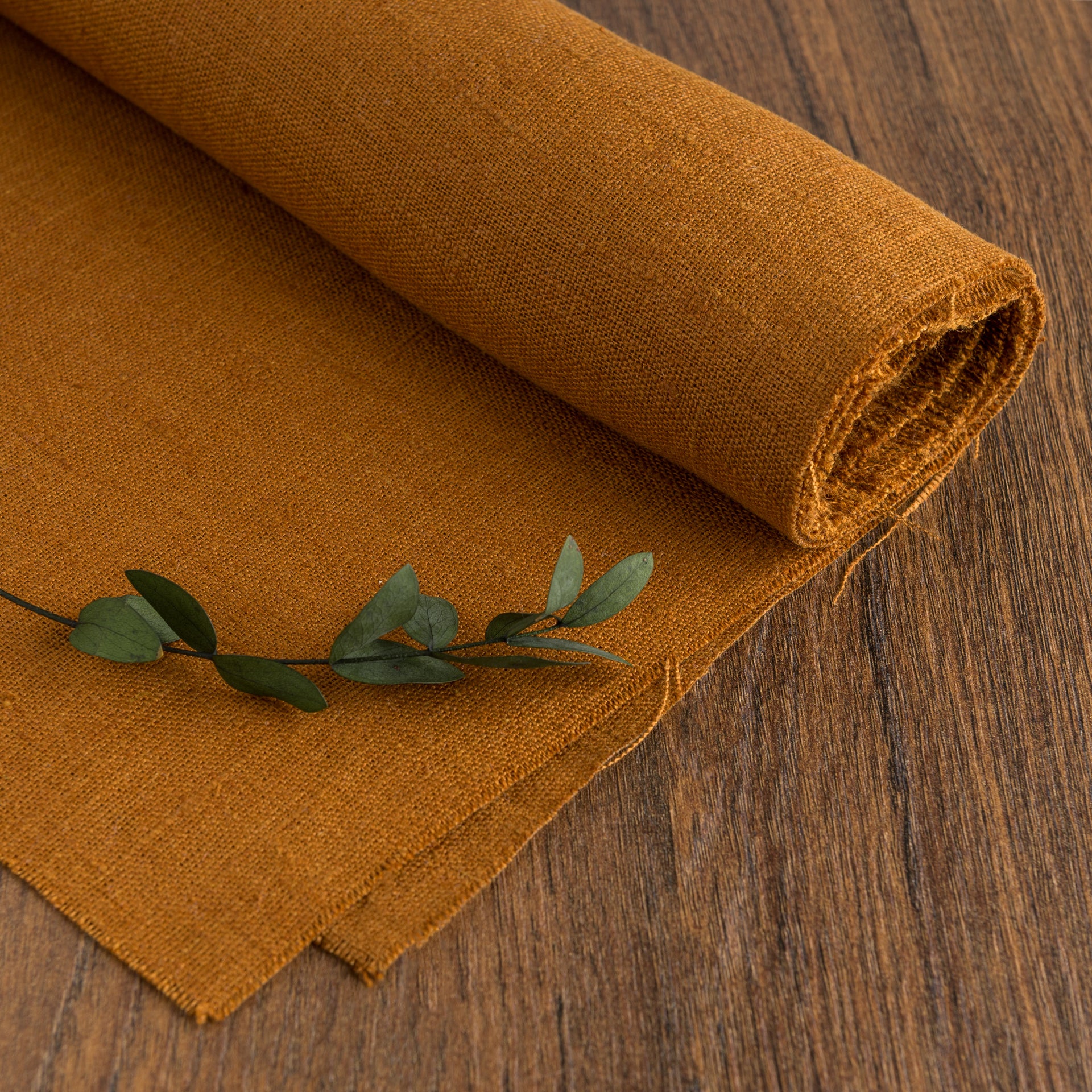 Clay Heavy Weight Linen Fabric by the Yard - 100% French Natural - Width 52”