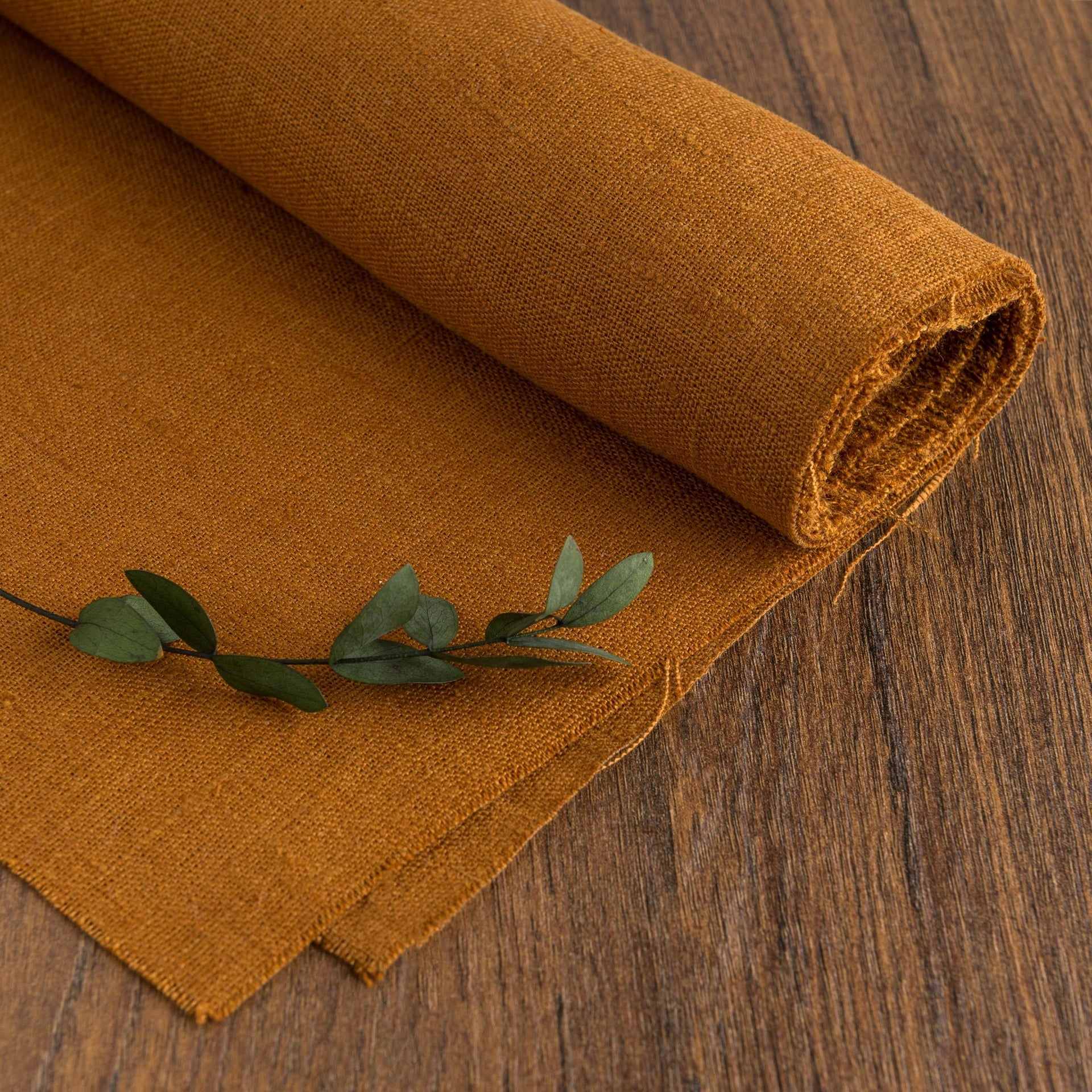 Clay Heavy Weight Linen Fabric by the Yard - 100% French Natural - Width 52”