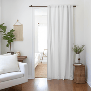 Door Linen Curtains - Unlined or With Lining - Custom Width and Length - 25 Colors Available