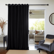 Door Velvet Thermal Blackout Eyelet Curtain Panel - Custom Width and Length