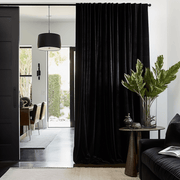 Door Vevlet Curtain Panel with Back Tabs - Custom Width and Length