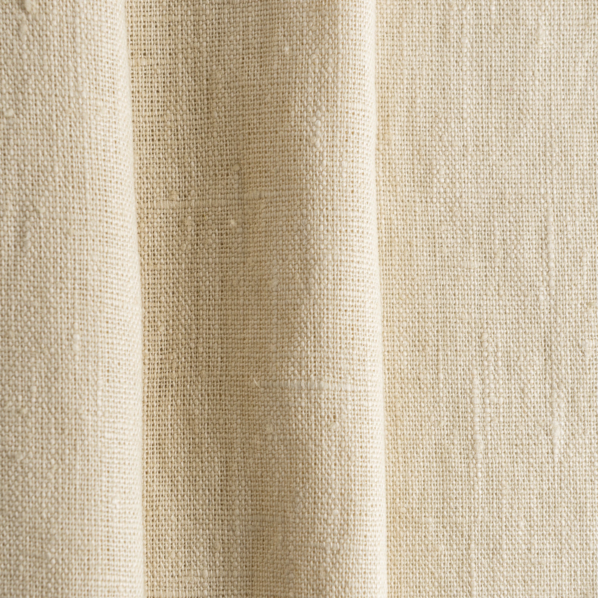 White & Ecru 100% Sheer Linen Fabric By The Yard, Curtain, Drapery