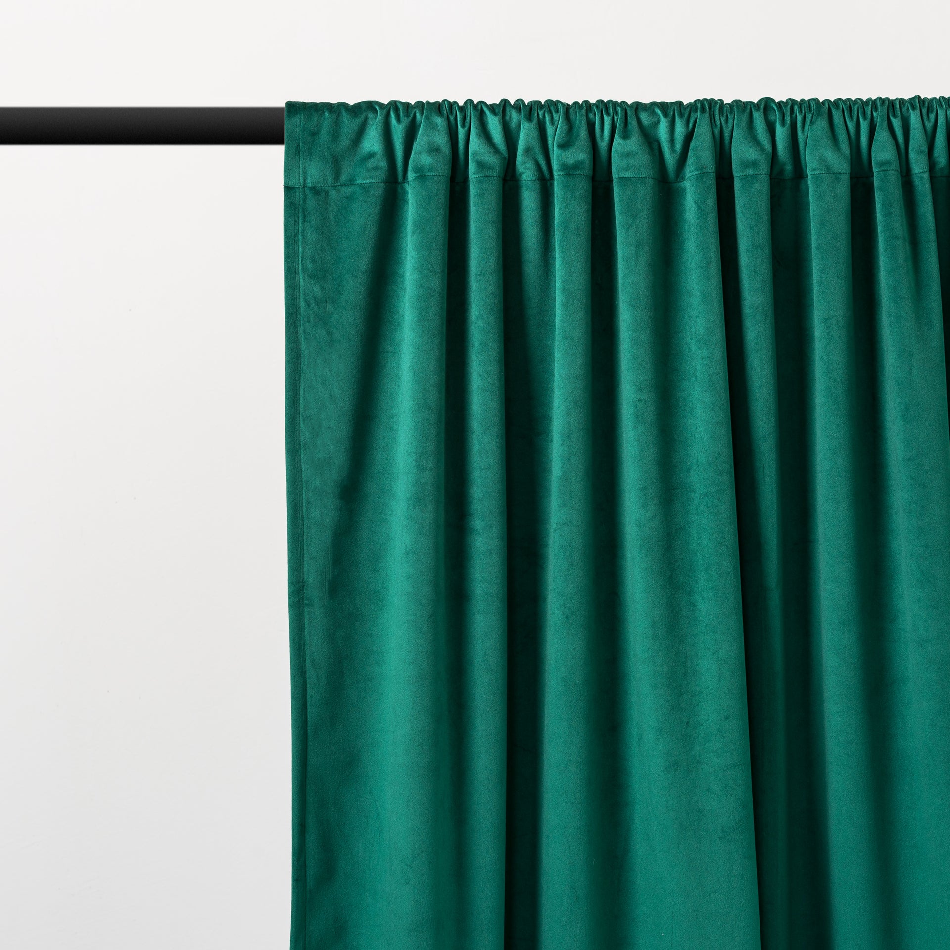 Emerald Green Velvet Blackout Rod Pocket Curtain - Custom Sizes and Colors