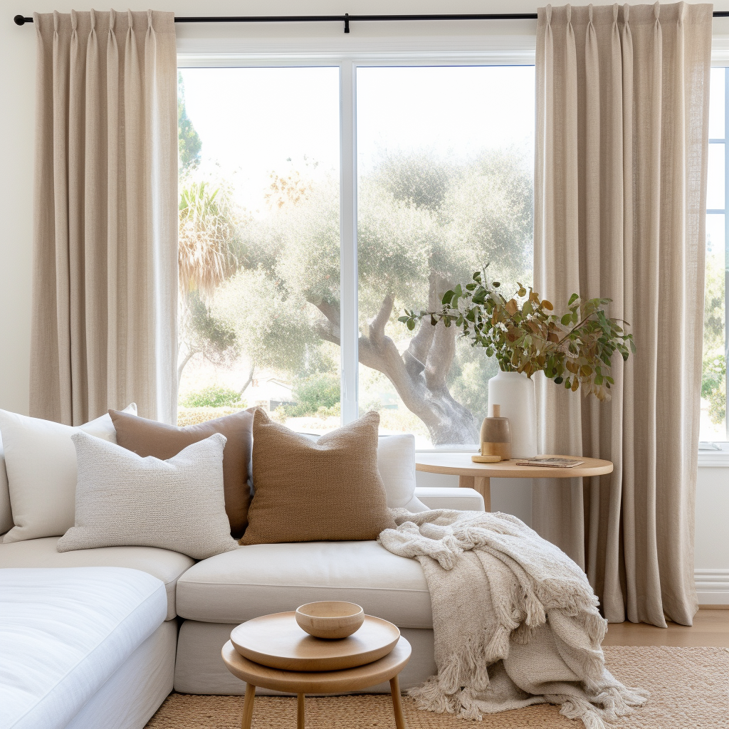 Doube Pinch Pleat Pleat Linen Curtains for Living Room Heading for Rings and Hooks Custom Sizes 63 84 90 95 96 108 120