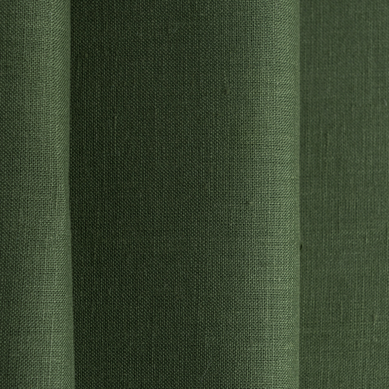 Forest Green Linen Fabric by the Yard - 100% French Natural - Width 52”