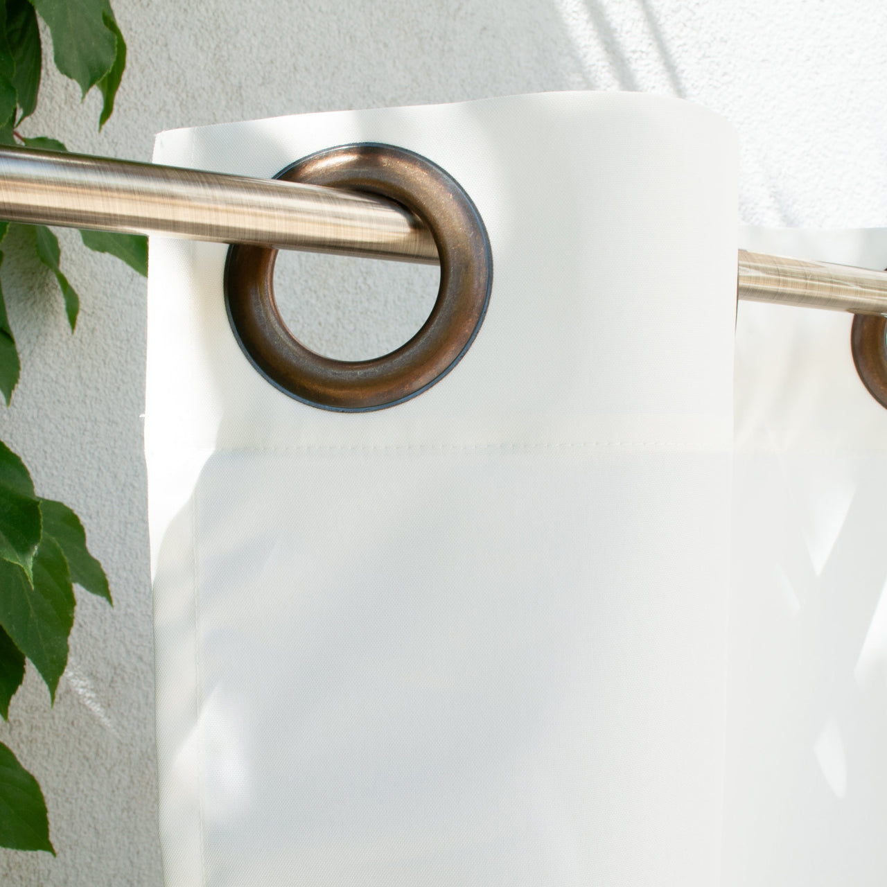 Outdoor Curtain with Weighted Bags on the Bottom - Grommet Top, Velcro Tabs or Sleeve Top