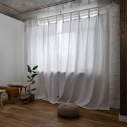 Unlined Curtain in White