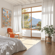 Linen Curtain for Bedroom with Cotton Lining and Rod Pocket - Privacy Linen Drapery with Custom Width